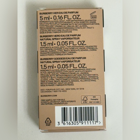 Burberry Beige and Black Fragrance Sample Pack - Picture 2 of 2